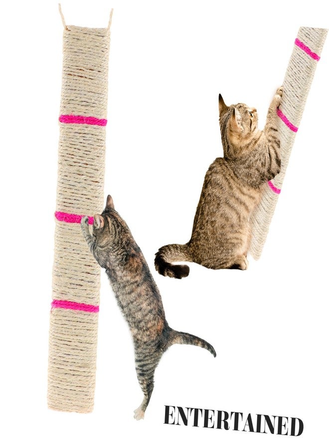 CORHAD Sisal Cat Scratcher Hanging Pad Random Color for Corners Durable Scratch Mat for Cats Healthy Outlet for Natural Instincts Keeps Cats Entertained and Engaged - Image 2